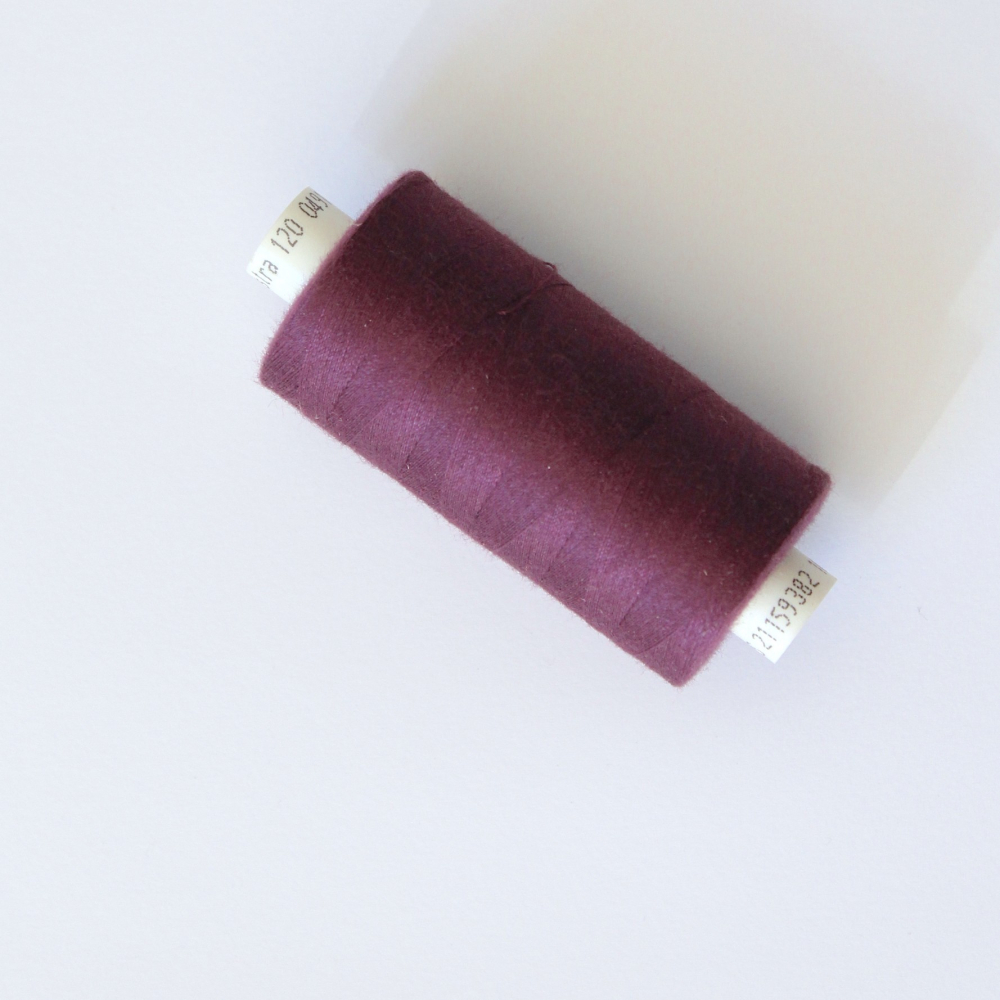 Fil à coudre Coats Coloris aubergine  - 1- Mercerie
