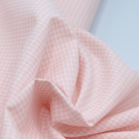 Coton vichy carreaux nude et blanc 2mm