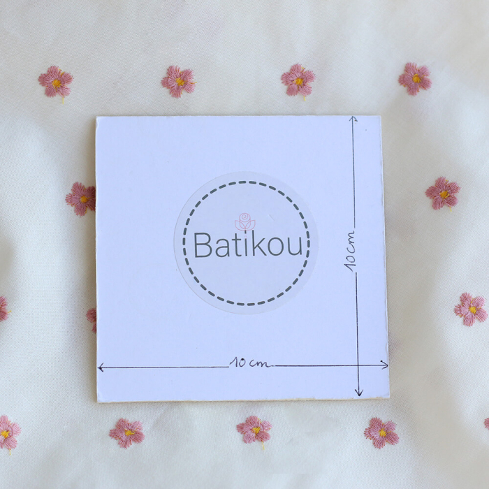 copy of Popeline coton organique broderies pâquerettes