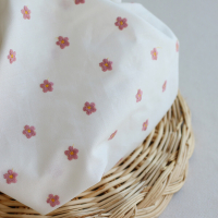 copy of Popeline coton organique broderies pâquerettes