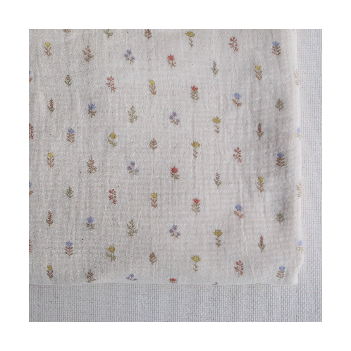 Lyséa - Double gaze de coton motif feuillage et agrumes