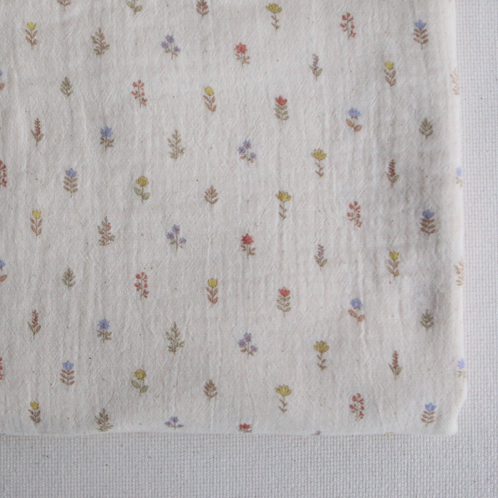 Lyséa - Double gaze de coton motif feuillage et agrumes