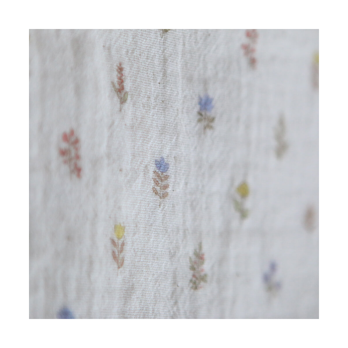 Lyséa - Double gaze de coton motif feuillage et agrumes