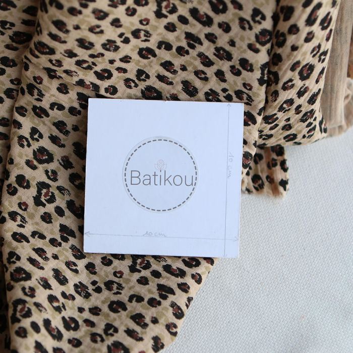 Karli - Double gaze de coton graou fond camel