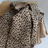 Karli - Double gaze de coton graou fond camel