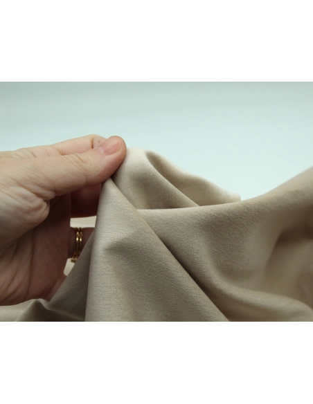 Velours ras coton organique coloris beige
