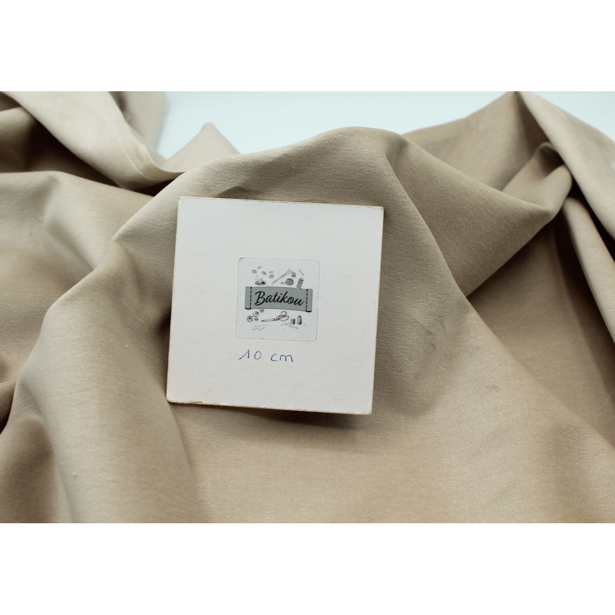 Velours ras coton organique coloris beige Velours ras coton organique coloris beige