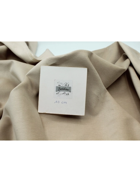 Velours ras coton organique coloris beige