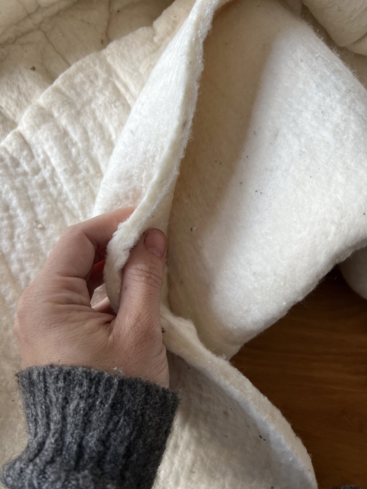 Ouate / molleton pur coton moyen 10mm Largeur 150cm