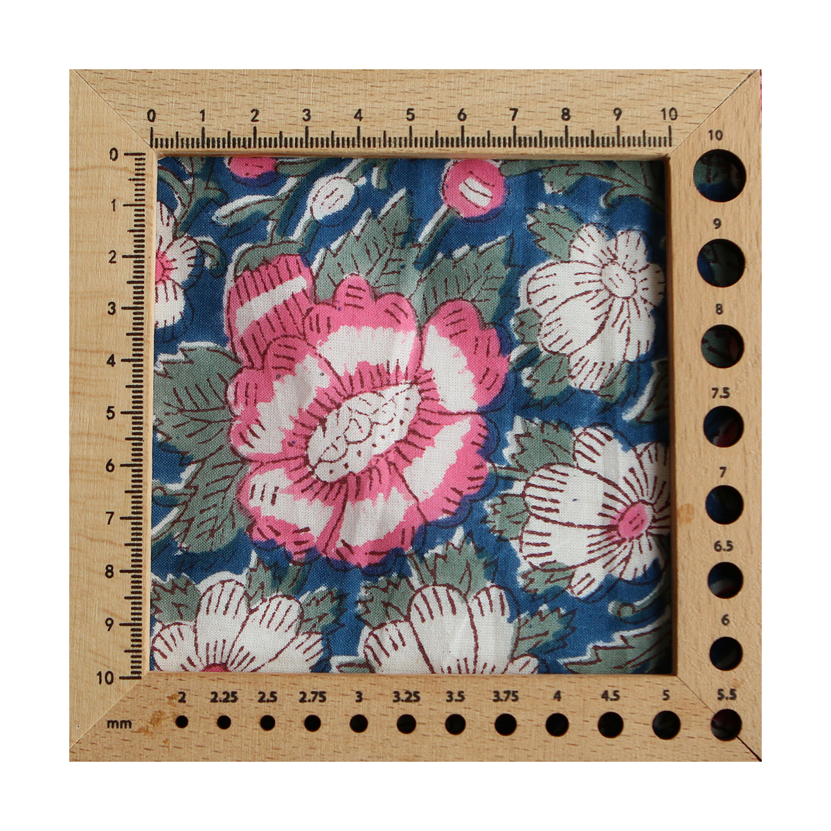 Neha - Tissu indien en coton imprimé main Hand Block Artisanal