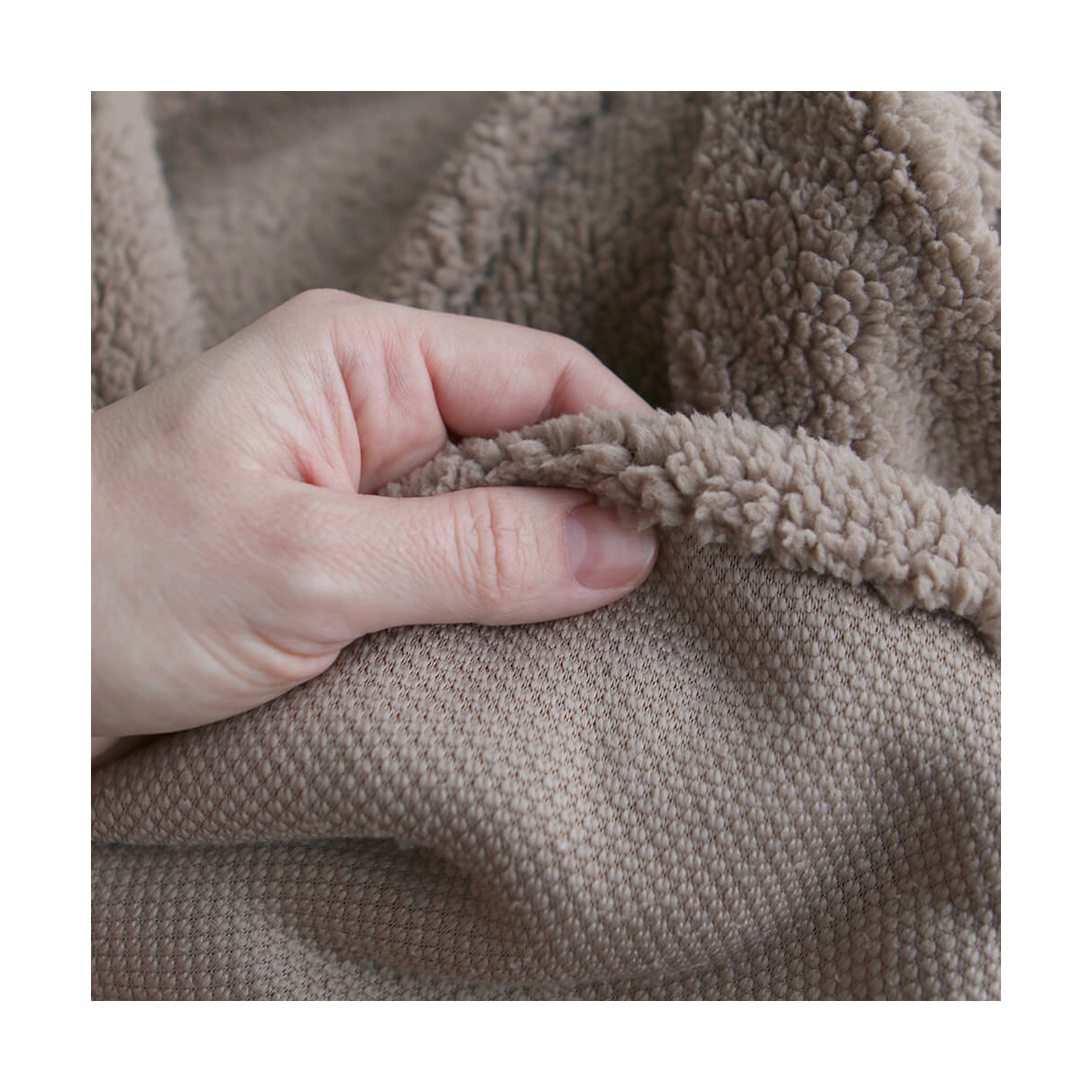 Teddy / moumoute bouclé coloris taupe