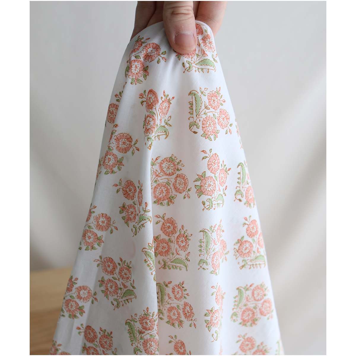 Anika - Tissu indien coton hand block traditionnel