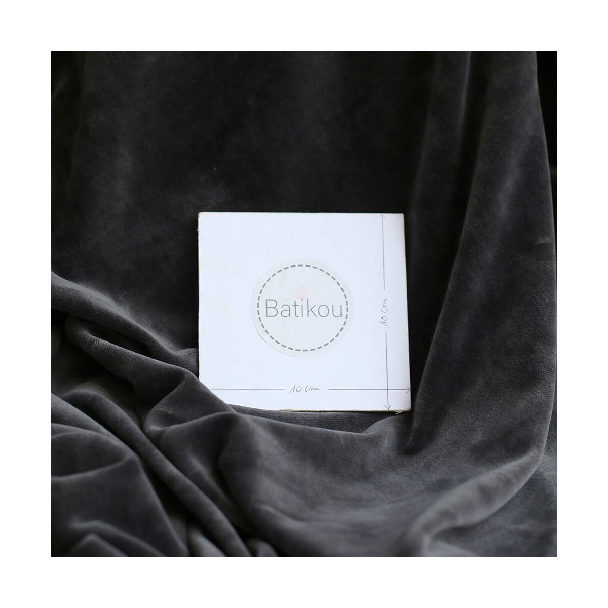 Velours nicky coloris gris anthracite