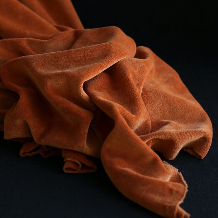 Velours nicky coloris rouille
