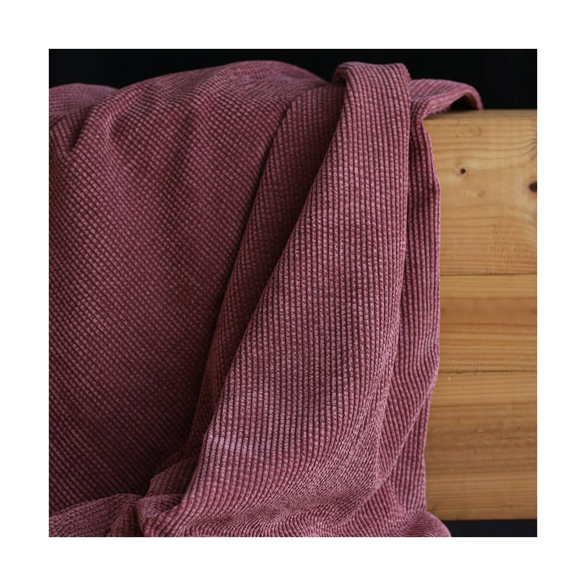 Velours côtelé coloris bois de rose
