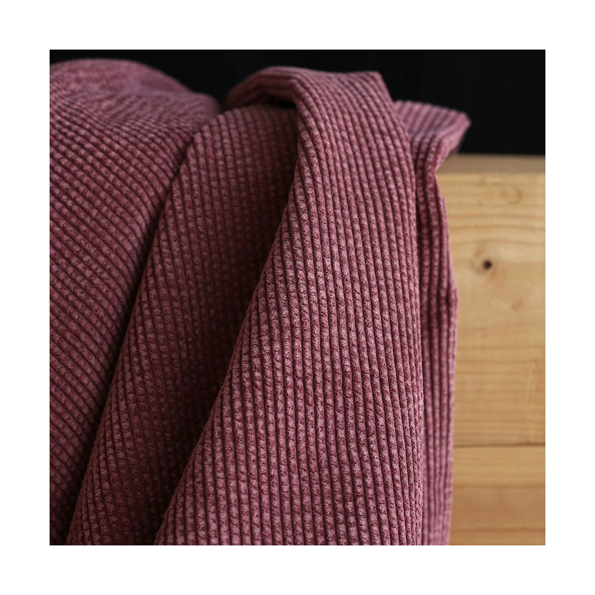 Velours côtelé coloris bois de rose