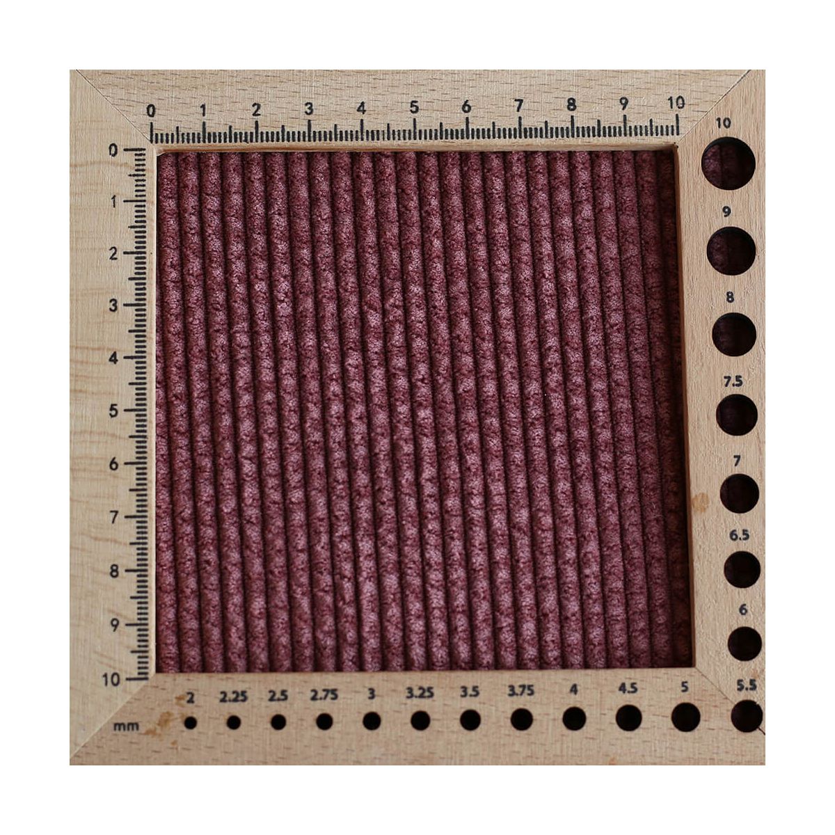 Velours côtelé coloris bois de rose