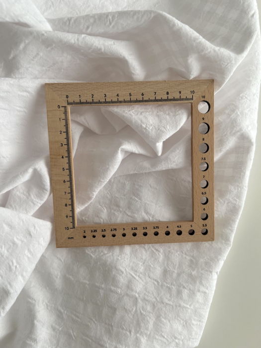 Seersucker / Coton gaufré vichy 6mm blanc / blanc Batikou - 4