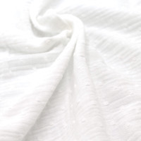 Double gaze de coton BIO plumetis blanc cassé