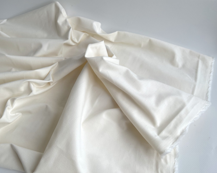 Velours milleraies stretch coton coloris écru Batikou - 1 2