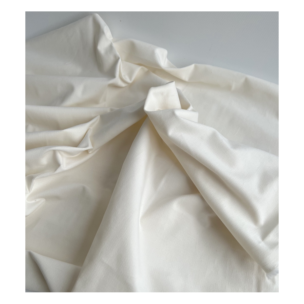 Velours milleraies stretch coton coloris écru Batikou - 4