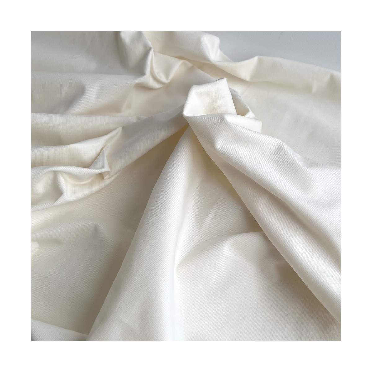 Velours milleraies stretch coton coloris écru Batikou - 6