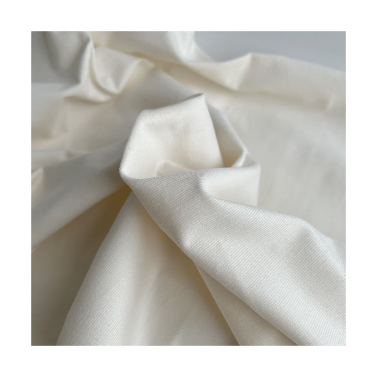 Velours milleraies stretch coton coloris écru Batikou - 1