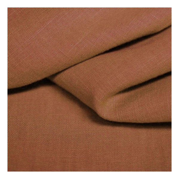 Lin lavé coloris roux écureuil