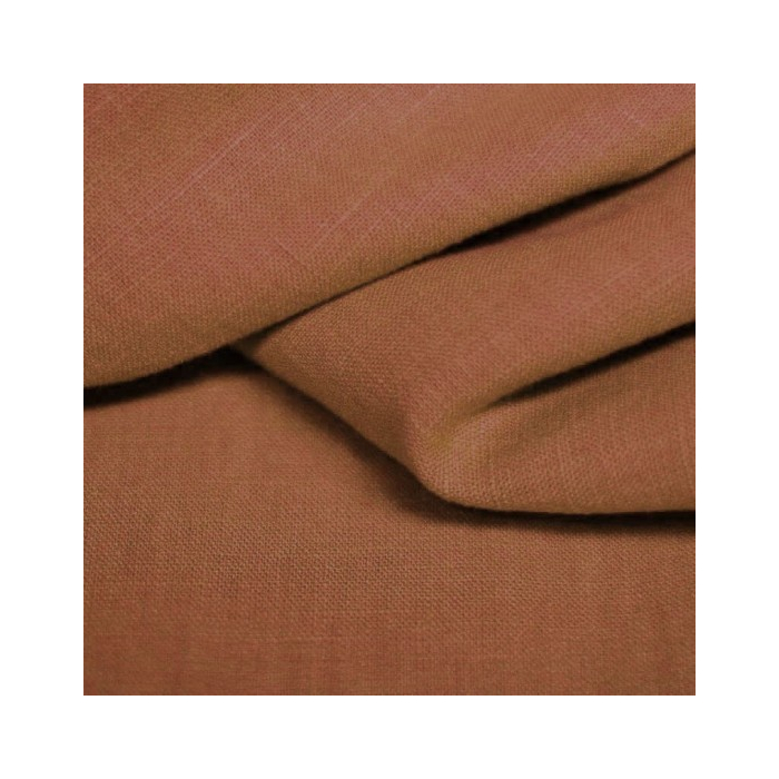 Lin lavé coloris roux écureuil
