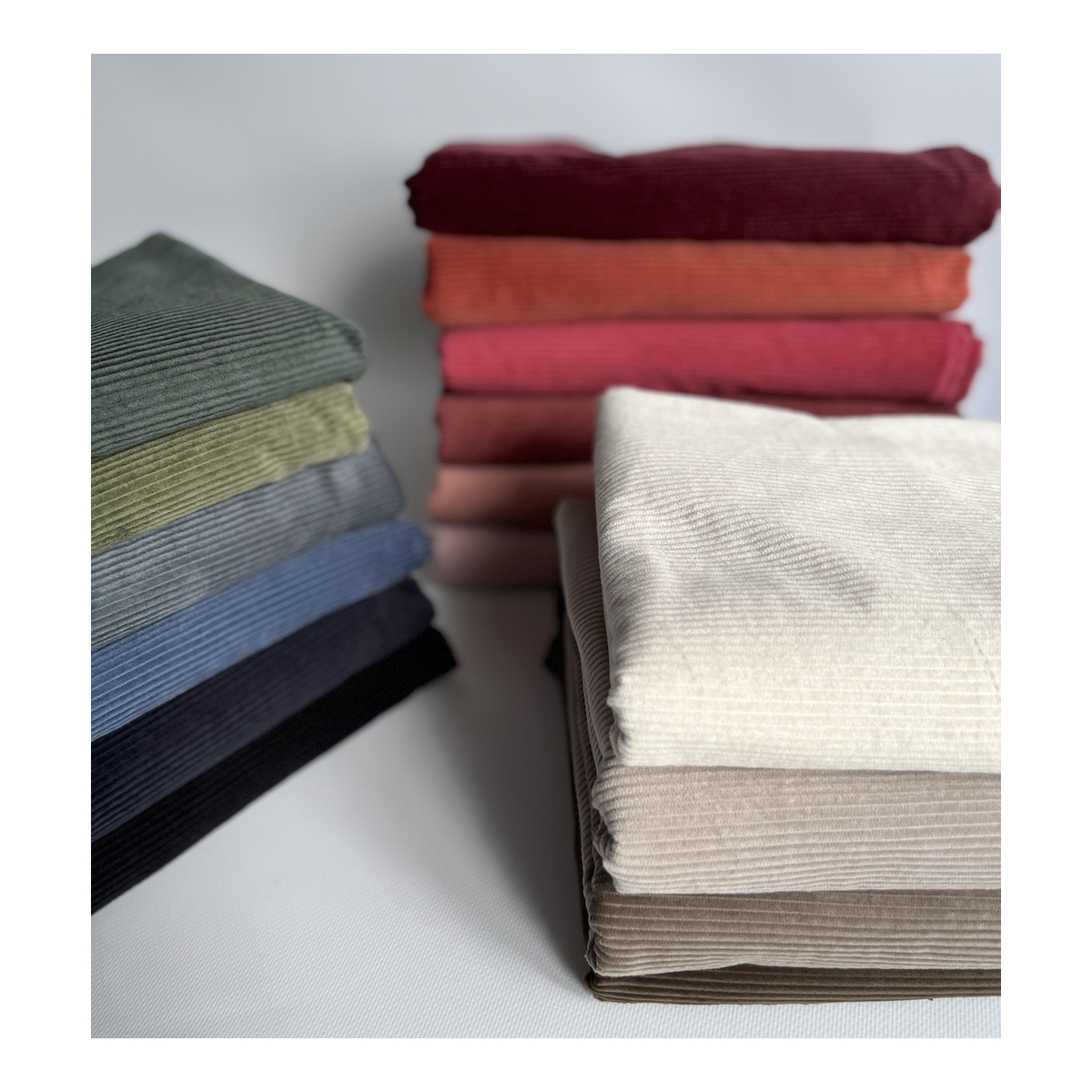 Velours à côtes coton organique coloris beige  - 6