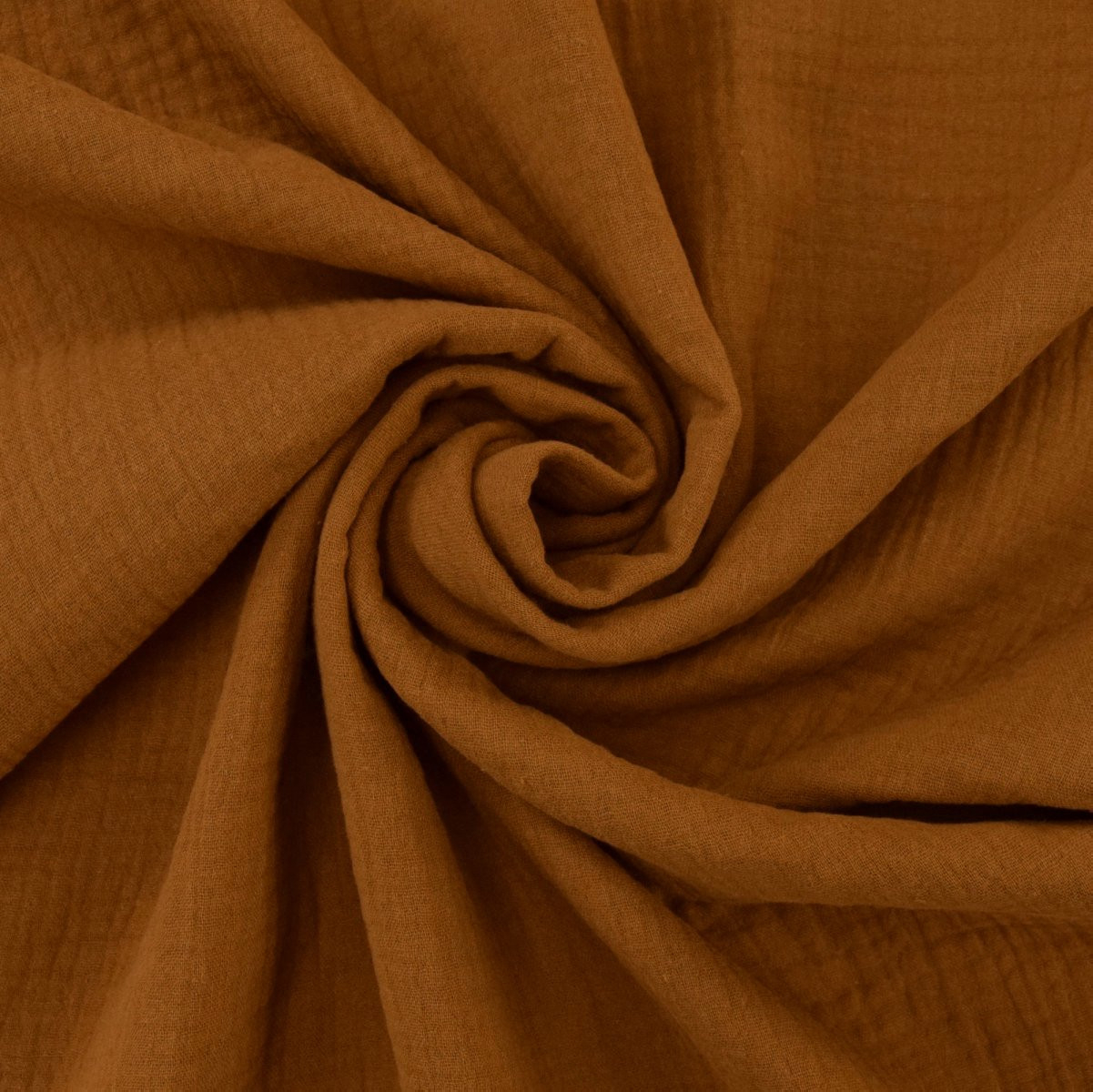 Double gaze de coton BIO unie écureuil