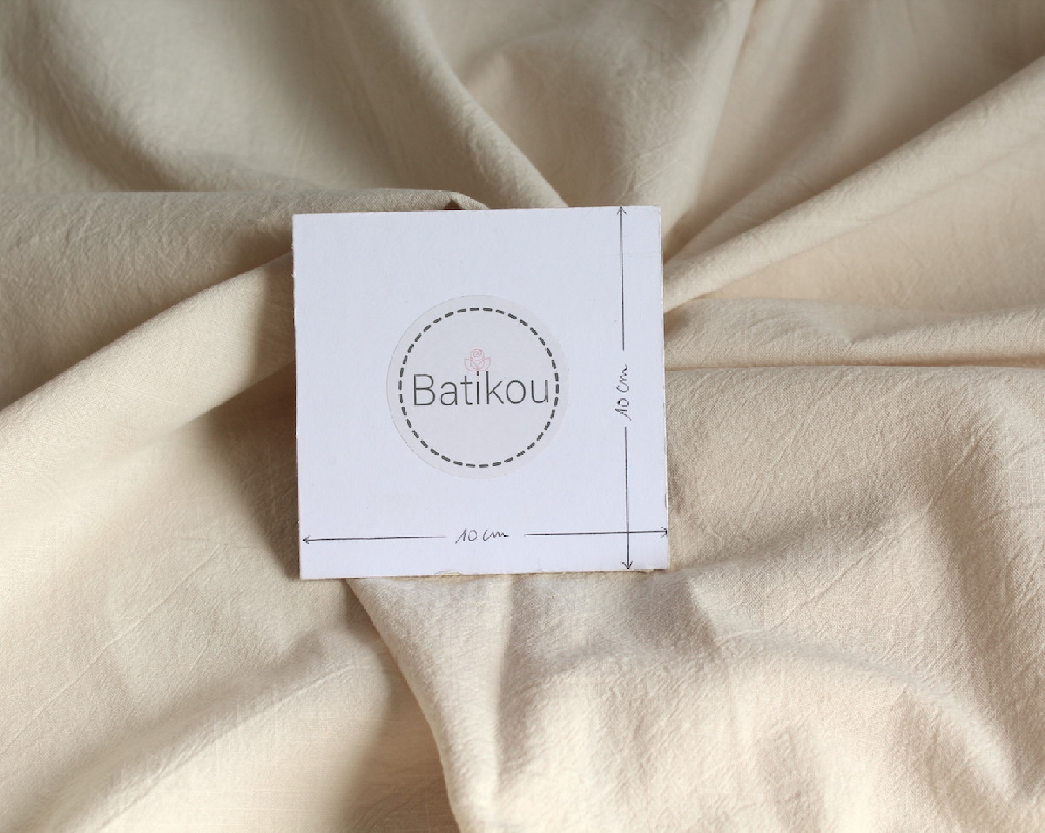 Coton lavé bio coloris vanille Qualité Oeko-tex - 3