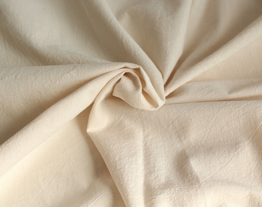 Coton lavé bio coloris vanille Qualité Oeko-tex - 4