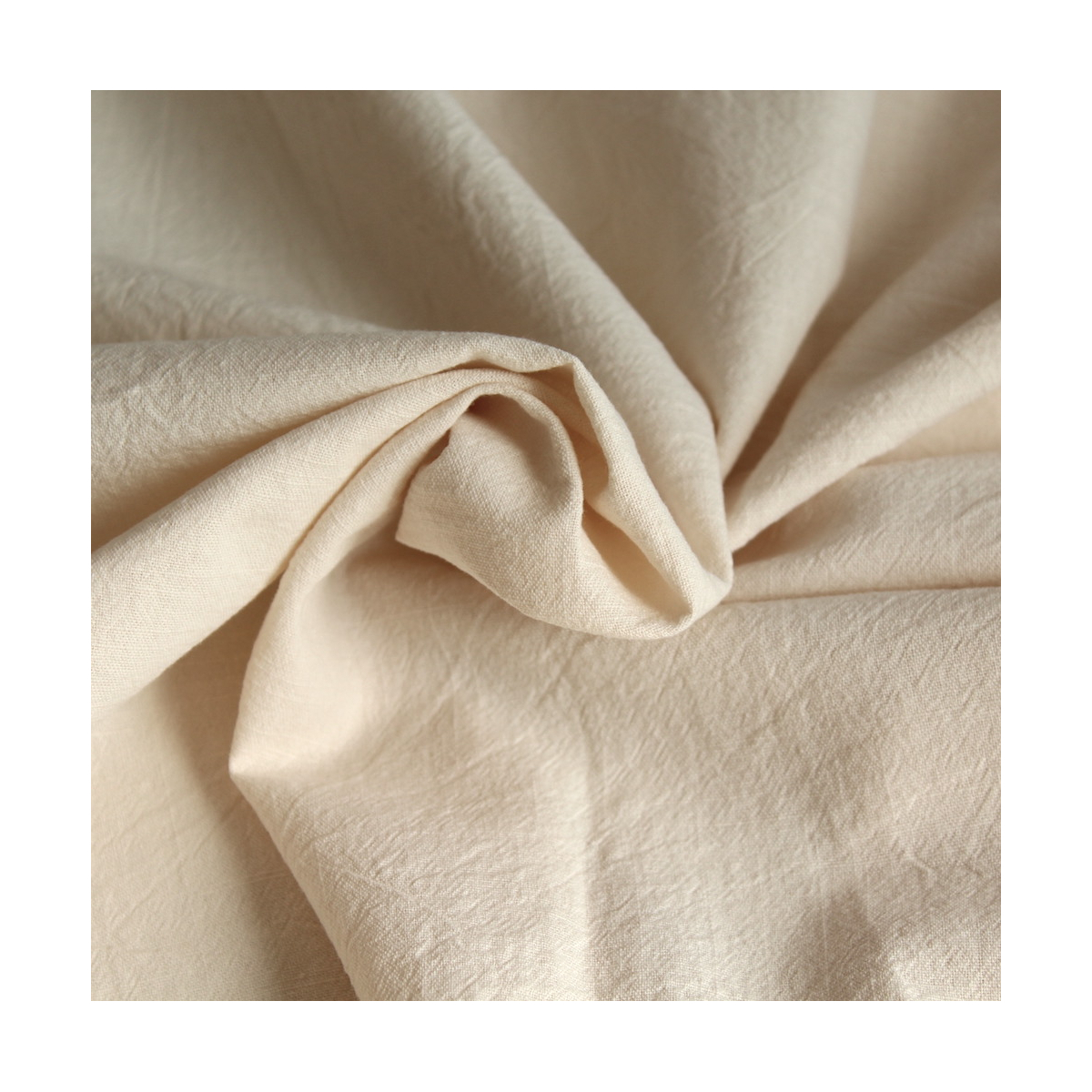 Coton lavé bio coloris vanille Qualité Oeko-tex - 5