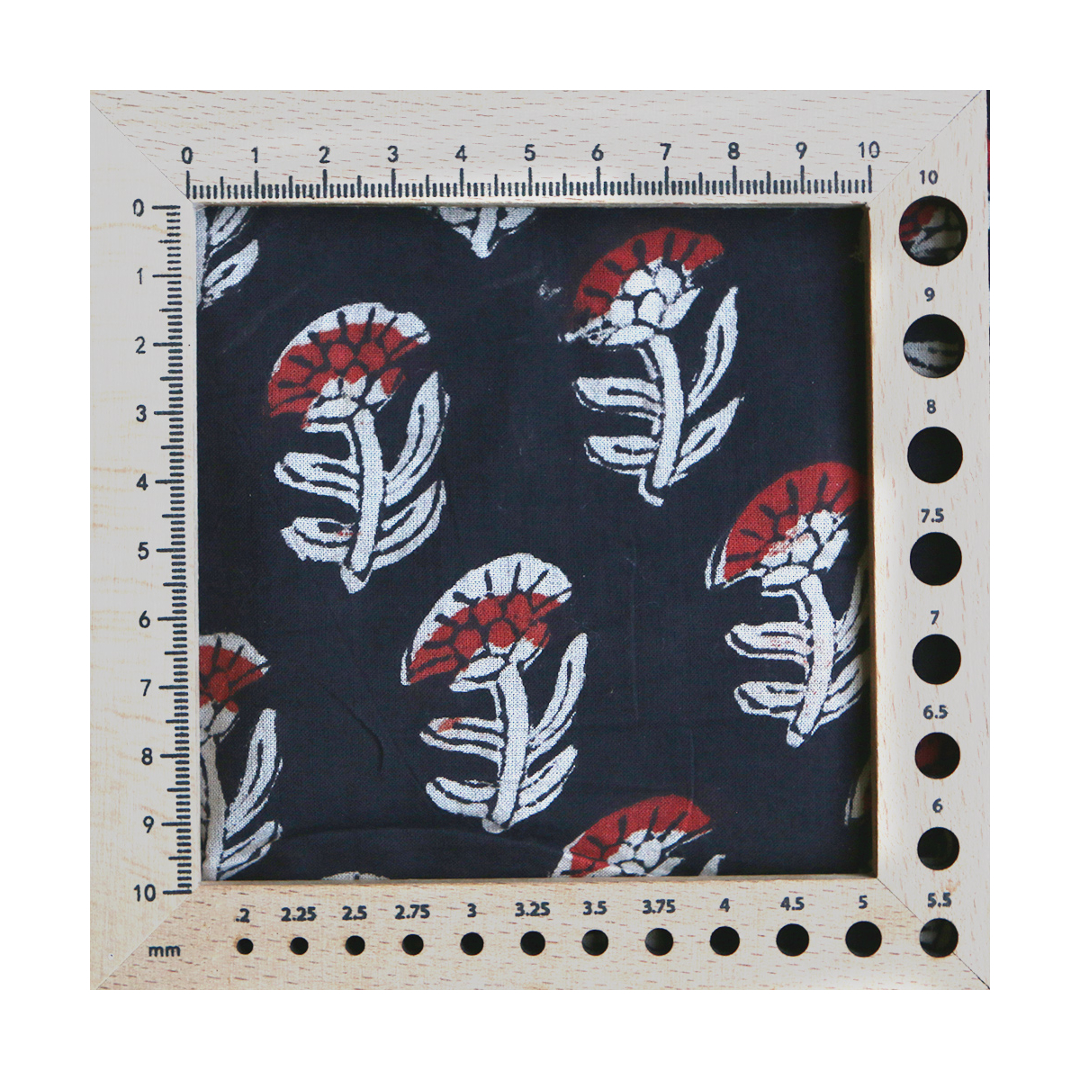 Saira B - Tissu indien en coton imprimé main Hand Block Artisanal