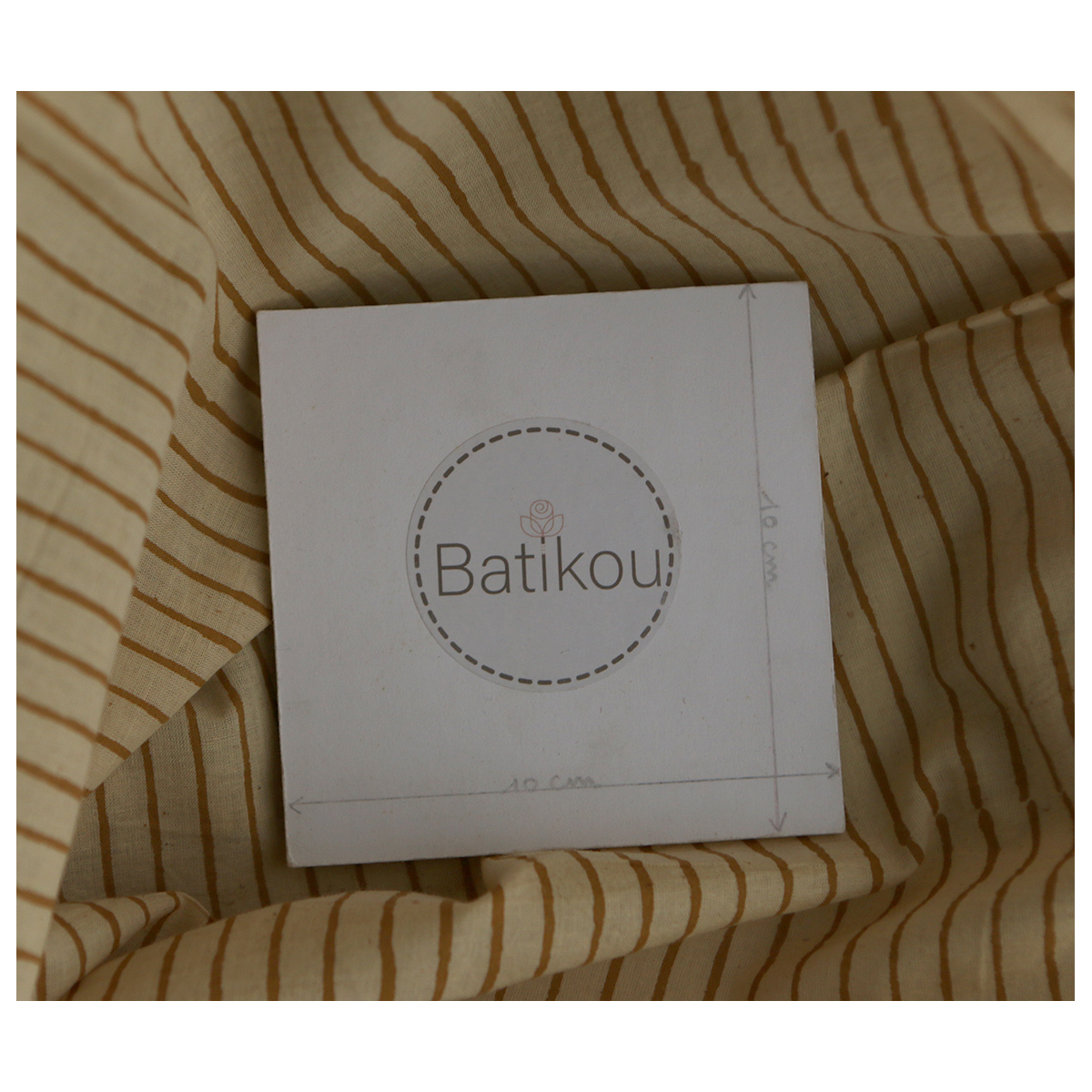 Tissu indien coton hand block traditionnel rayures