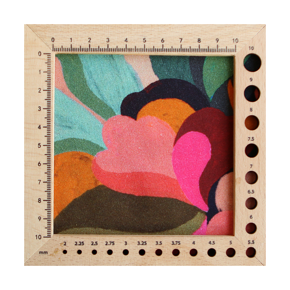 Abiva - Viscose imprimé graphique et fleuri fuschia