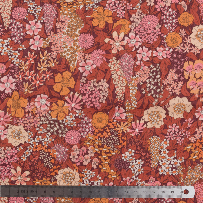 Liberty Tana Lawn® metallic Poppy and daisy