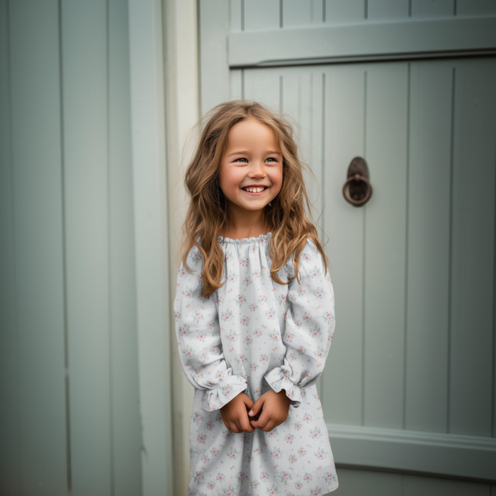 Tissu double gaze coton vendu mètre coupe Zoé coloris fleuri