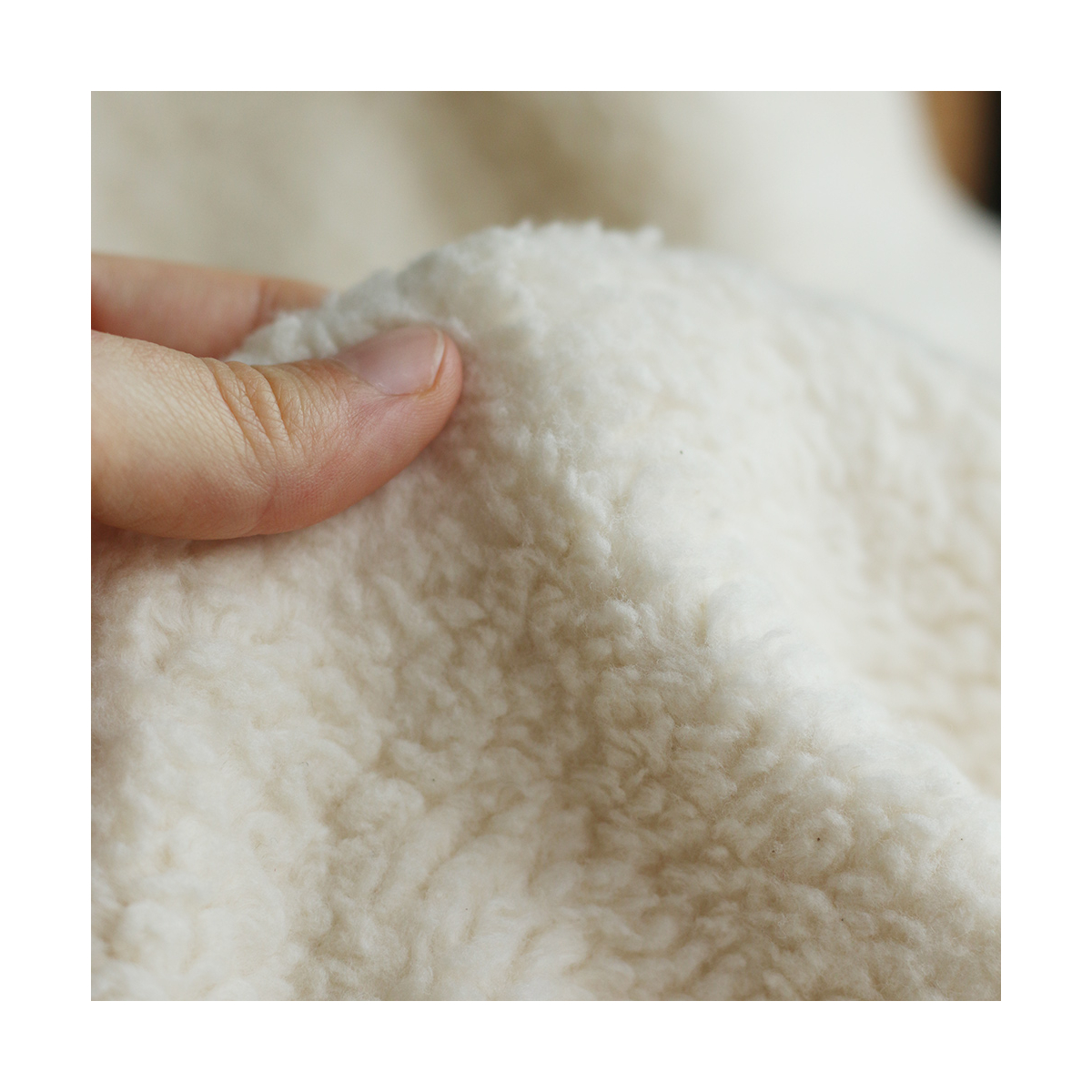 Billy - Fausse fourrure / Moumoute / Sherpa 100% coton BIO non blanchi écru