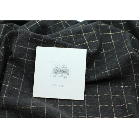 Tissu sergé de coton gratté organique imprimé tartan Tissu sergé de coton gratté organique imprimé tartan