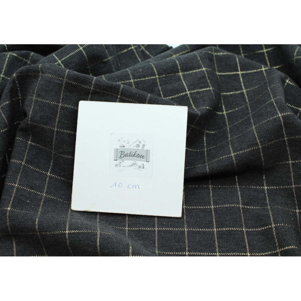 Tissu sergé de coton gratté organique imprimé tartan
