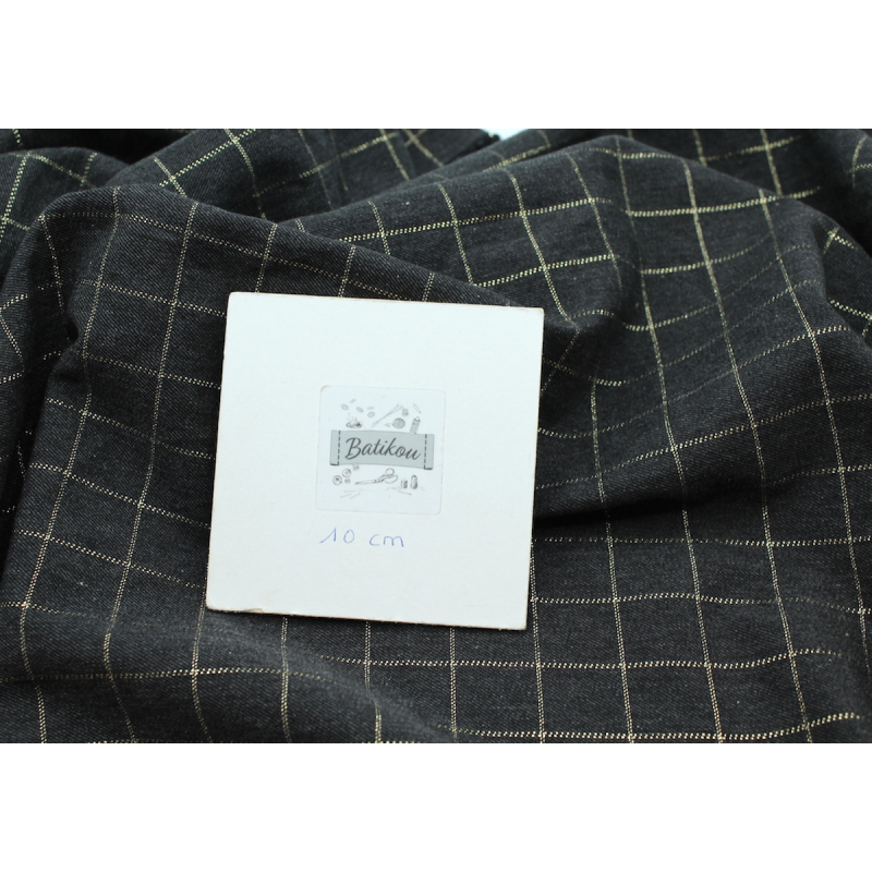 Tissu sergé de coton gratté organique imprimé tartan