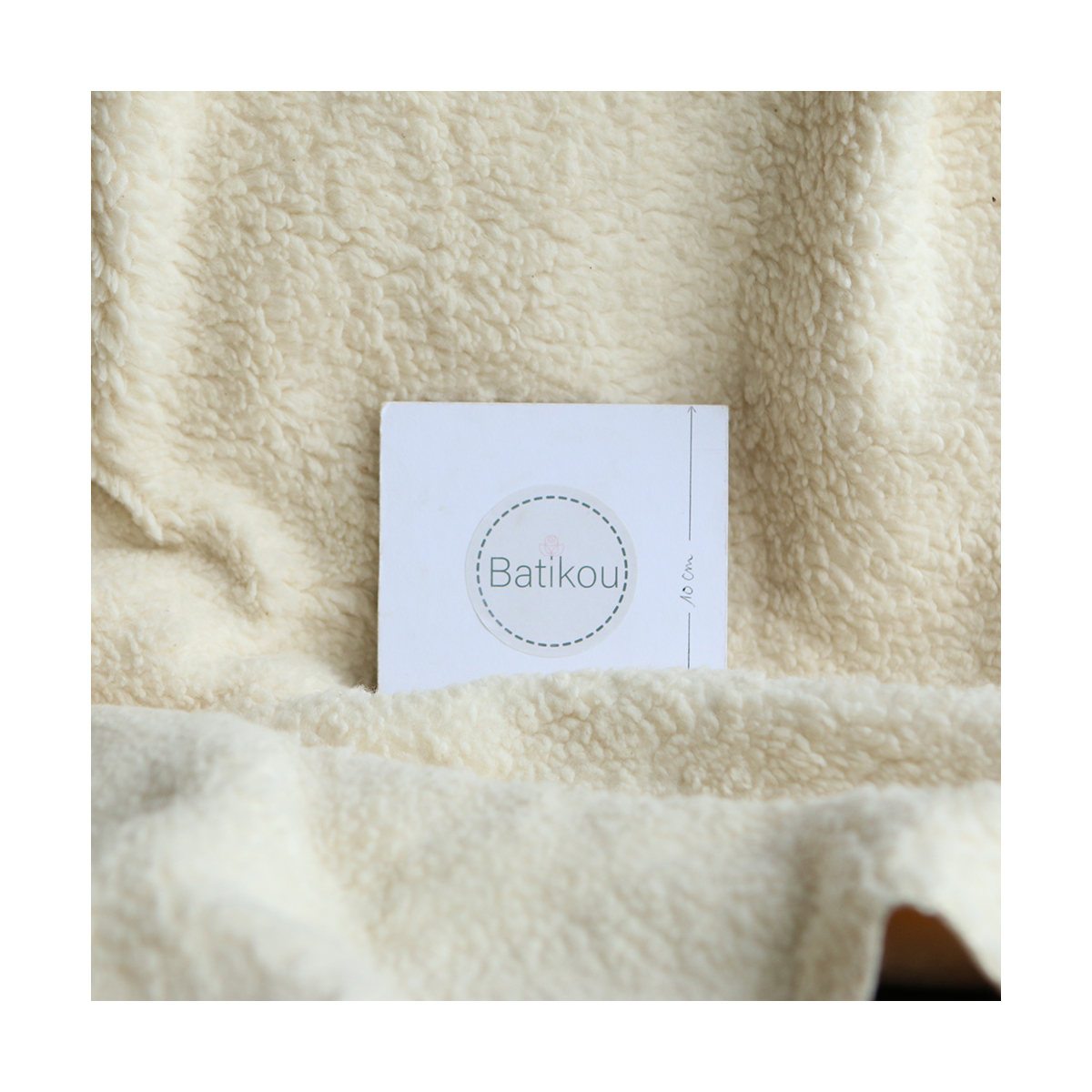 Billy - Fausse fourrure / Moumoute / Sherpa 100% coton BIO non blanchi écru