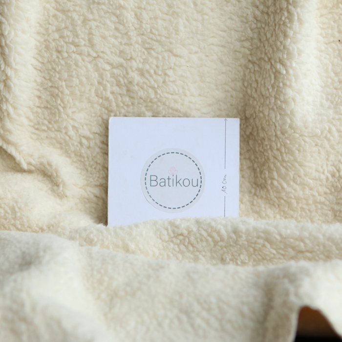 Billy - Fausse fourrure / Moumoute / Sherpa 100% coton BIO non blanchi écru