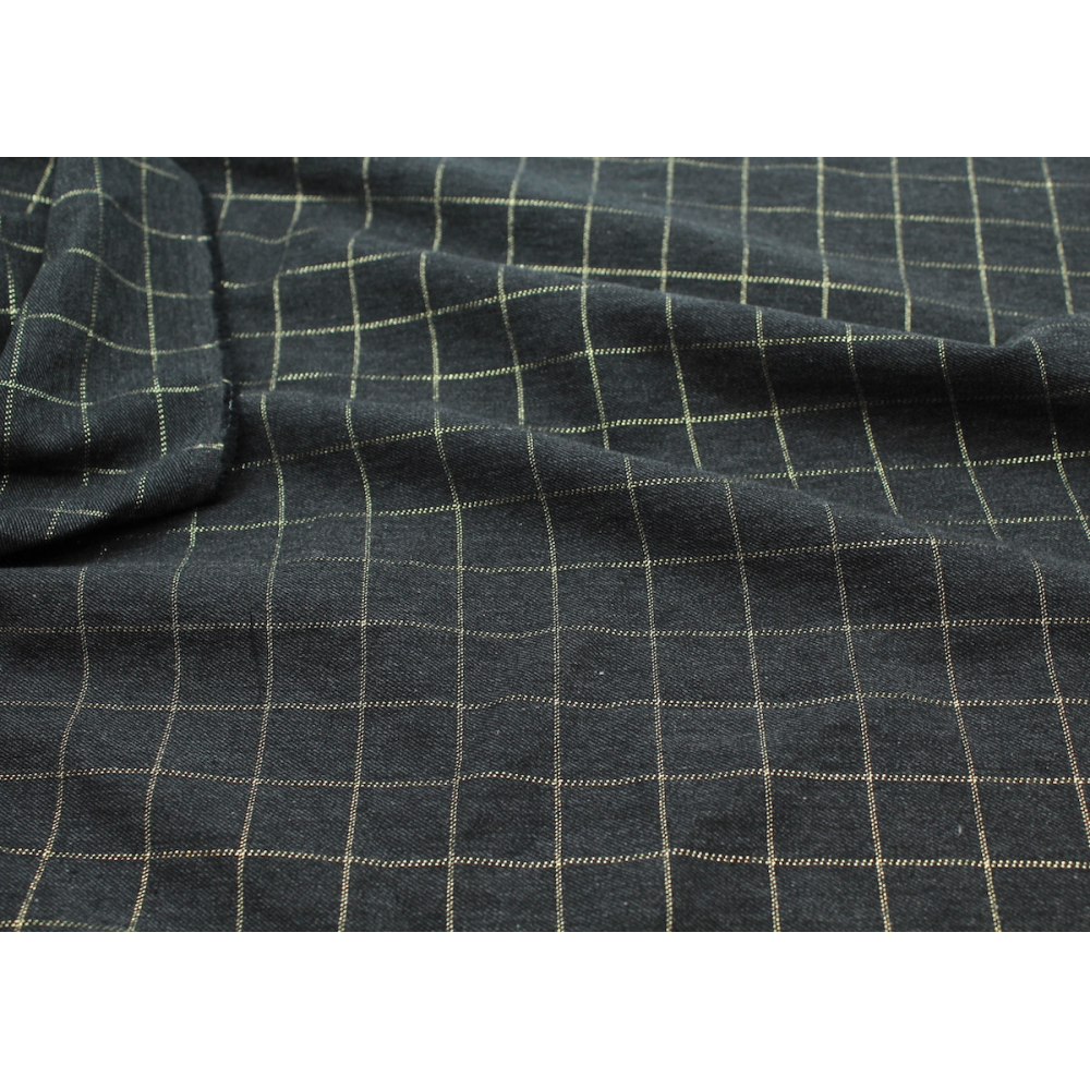 Tissu sergé de coton gratté organique imprimé tartan