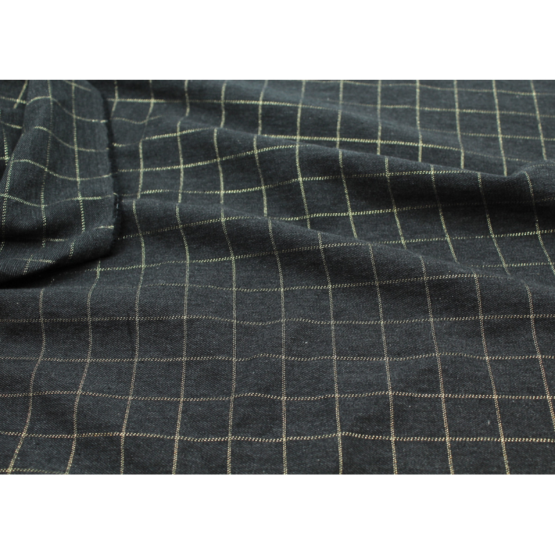 Tissu sergé de coton gratté organique imprimé tartan