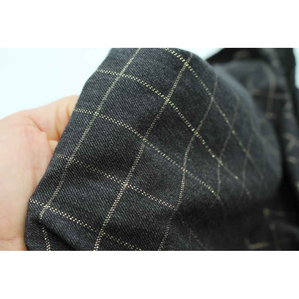 Tissu sergé de coton gratté organique imprimé tartan