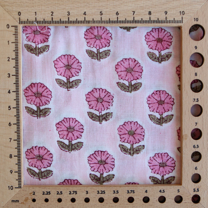 Keya B - Tissu indien en coton imprimé main Hand Block