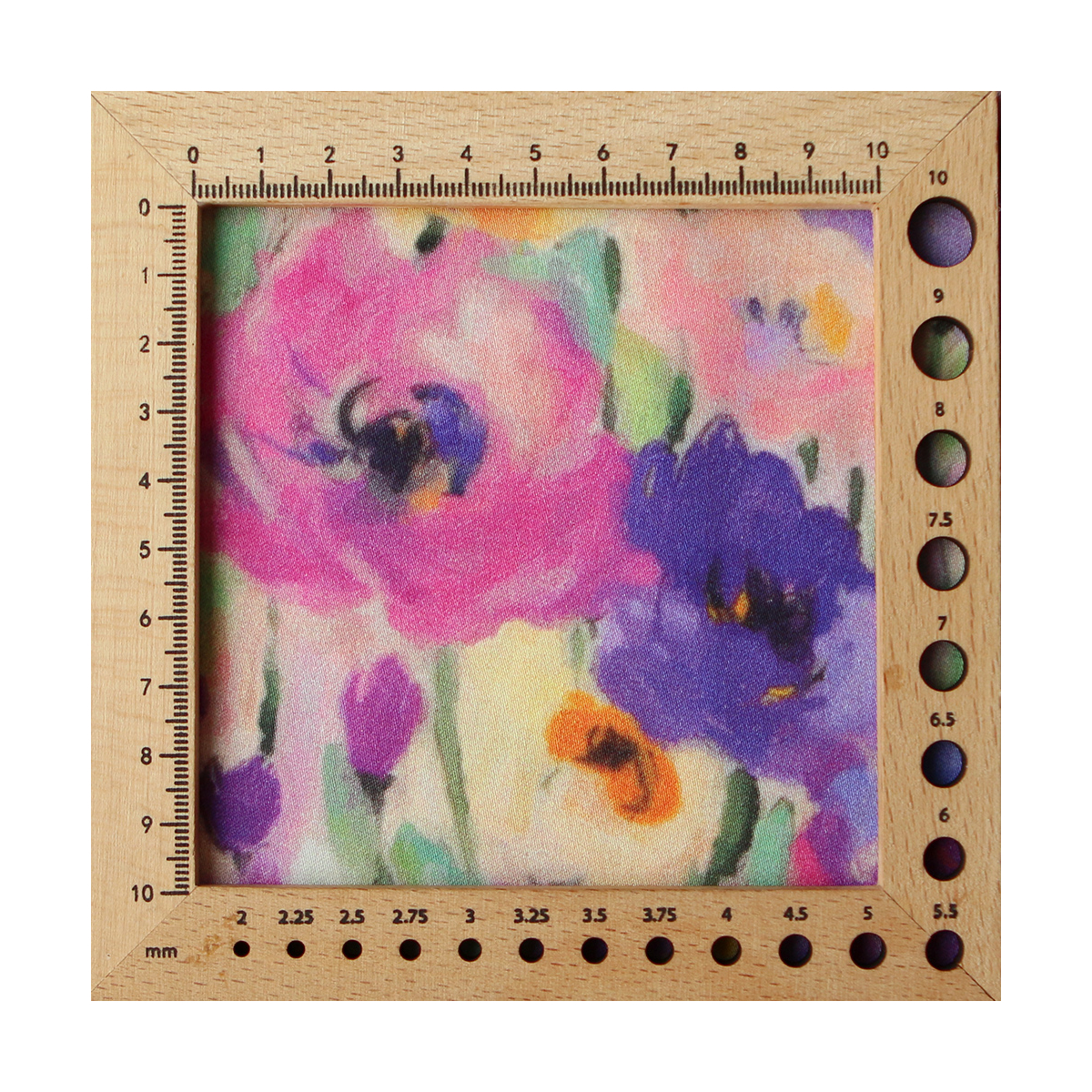 Emna - Viscose satinée imprimé fleuri parme